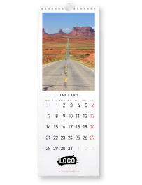 Calendarios personalizados de pared 15x42 cm con espiral
